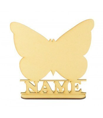 Laser Cut Personalised Butterfly Shape on a Stand